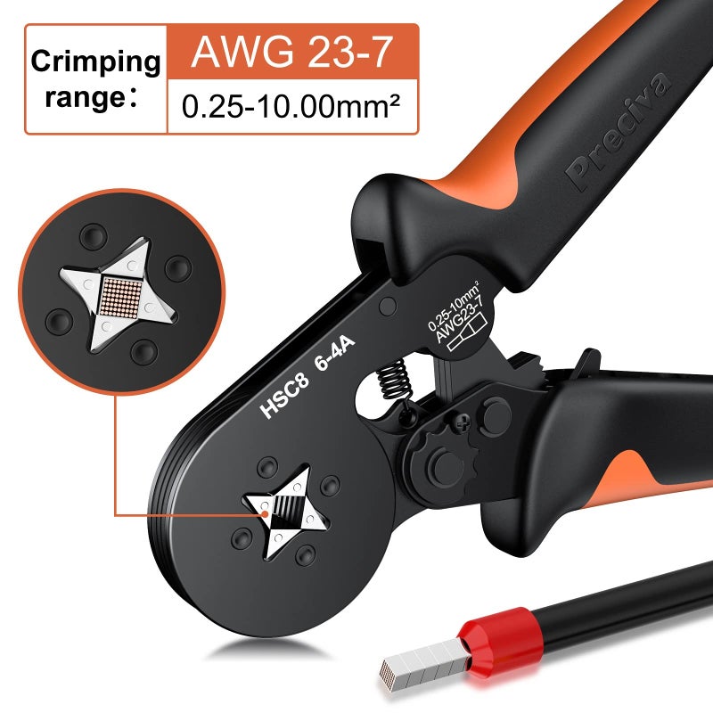 Preciva Ferrule Crimping Tool Kit with 2000PCS Wire Connectors, Preciva AWG23-7 Self-adjustable Ratchet Wire Crimping Tool Kit Crimper Plier Set - Image 3