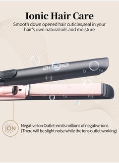 BESTIS Ceramic Hair Straightener and Curler 260°C Degree High Temp Flat Iron 2 in 1 Hair Straightener, Ionic Technology, 15 Temperature Settings, Floating Plates with Vibration Feedback  - Image 2
