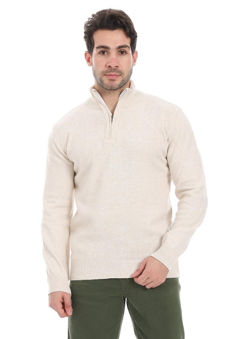 Andora سحاب إغلاق سترة_أبيض فاتح - Image 1