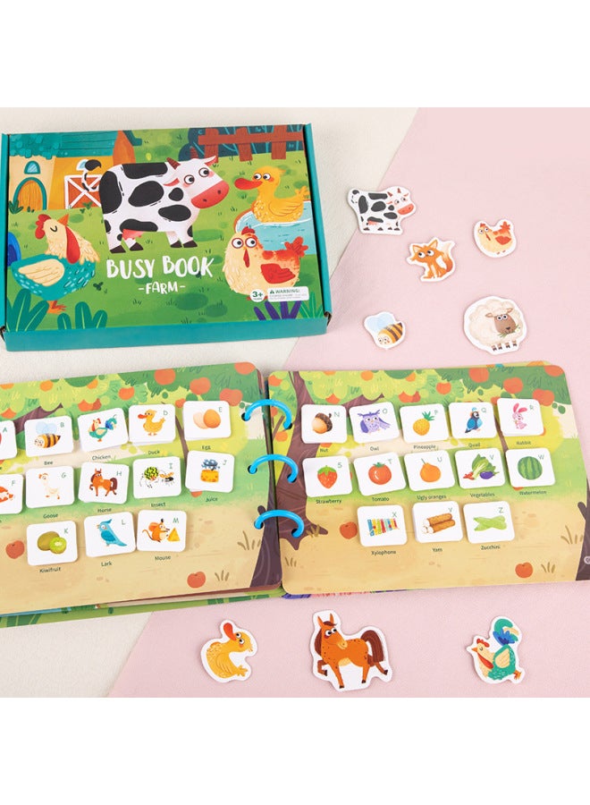 Children's Early Education Enlightenment Animal Quiet Busybook Paste Book Educational Toys Repeated Stickers Busy Book-Color:【Color Boxed D Style】 Life Style - Image 4