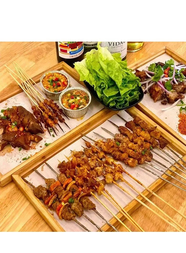 حياة جيدة 1PCS علبة من الخشب الخيزران ، لوحة متعددة الأغراض ، يمكن أن تحتوي على اللحوم المشوية والجبن والفواكه والخبز والقهوة والحلويات ، وهو الخيار المثالي للديكور عيد الأضحى ومهر رمضان - Image 1