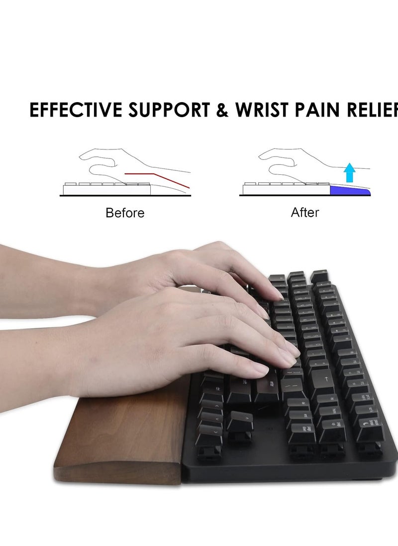 Walnut Wooden Keyboard Wrist Rest (TKL)