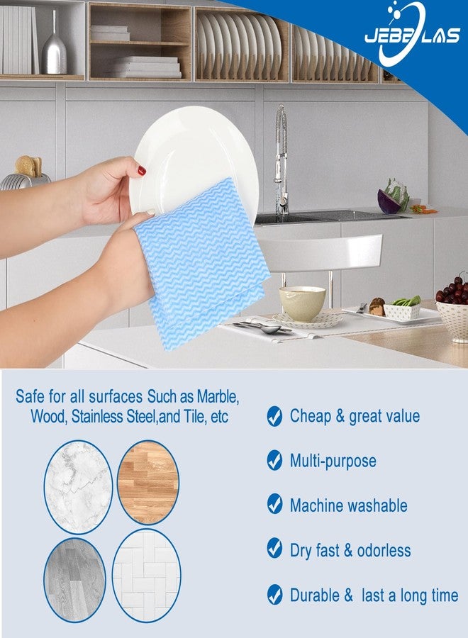 JEBBLAS Cleaning Towels - Reusable Dish Cloths, Absorbent Wipes, Dry Quickly - 60 Sheets, 5 Colors - Image 3