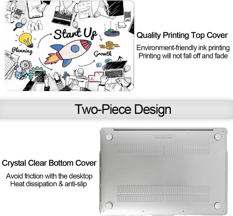 MOCA Compatible Case for M5 2026 2025-2023 MacBook Air 15 inch M4 M3 M2,A3448 A3241 A3114 A2941 Plastic Hard Shell for 15.3 inch MacBook Air M2 Cover (Start Up) - Image 3