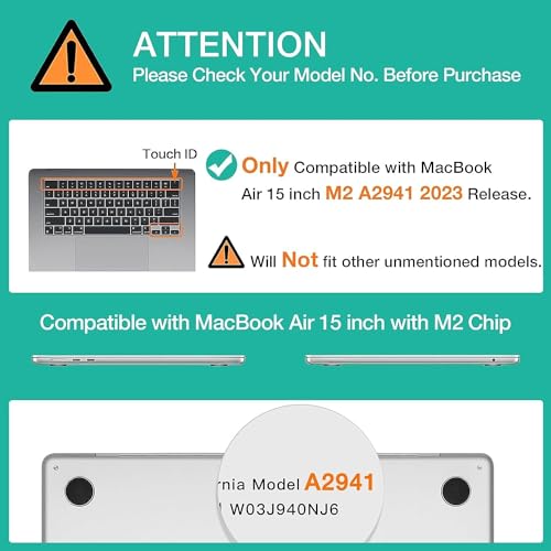 MOCA Compatible Case for M5 2026 2025-2023 MacBook Air 15 inch M4 M3 M2,A3448 A3241 A3114 A2941 Plastic Hard Shell for 15.3 inch MacBook Air M2 Cover (Start Up) - Image 2