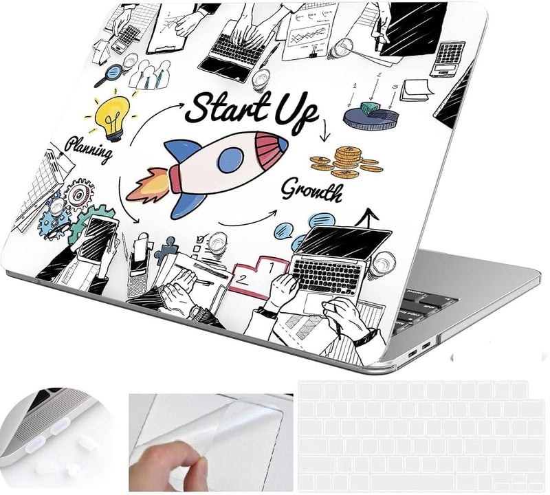 MOCA Compatible Case for M5 2026 2025-2023 MacBook Air 15 inch M4 M3 M2,A3448 A3241 A3114 A2941 Plastic Hard Shell for 15.3 inch MacBook Air M2 Cover (Start Up) - Image 1