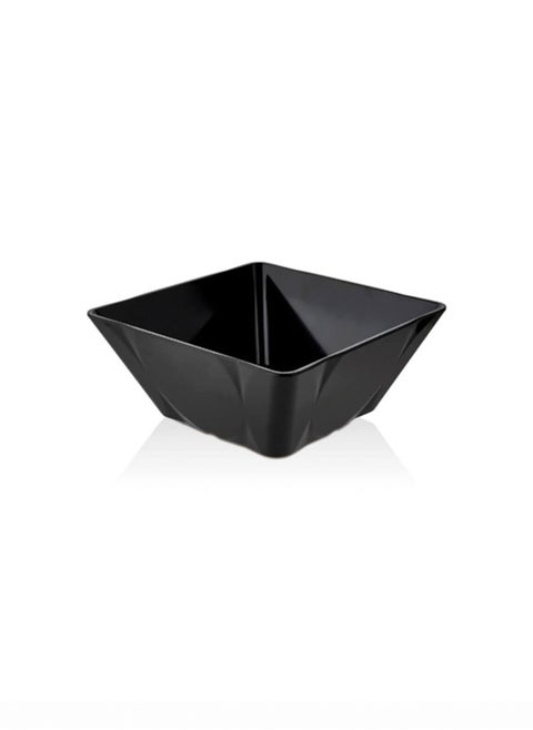Black Melamine Square Serving Bowl Size 12 cm