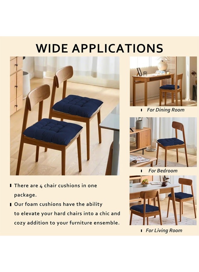 Chair Cushions,Kitchen Chair Cushions for Dining Chairs, Floor Cushion for Kids Reading,Indoor  Chair Cushions with Ties,Square Chair Pad Seat Cushion for Car Pad, Office Chair, Indoor Outdoor, Dining Living Room, Kitchen