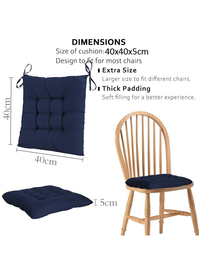 Chair Cushions,Kitchen Chair Cushions for Dining Chairs, Floor Cushion for Kids Reading,Indoor  Chair Cushions with Ties,Square Chair Pad Seat Cushion for Car Pad, Office Chair, Indoor Outdoor, Dining Living Room, Kitchen