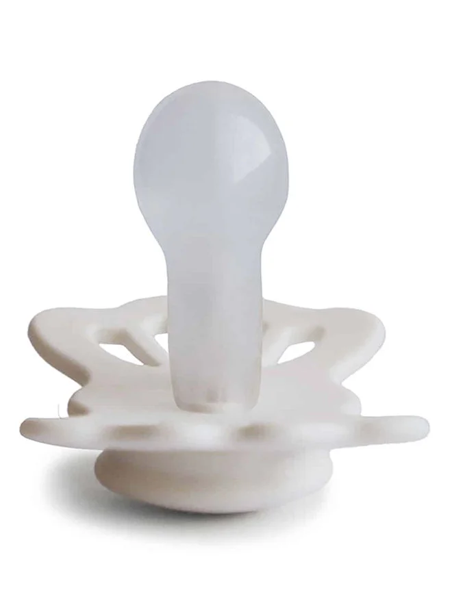 FRIGG Lucky Symmetrical Silicone Baby Pacifier 6-18M Cream Size 2
