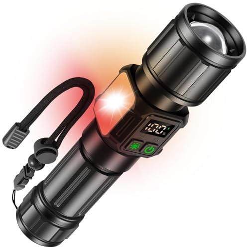 Svoko Torch Light High Power Rechargeable, IP67 Waterproof Led Charging Flashlight High Beam 2km Long Range with 9 Light Modes, Magnetic, Adjustable Portable Powerful Torchlight for Camping, Outdoor - Image 1