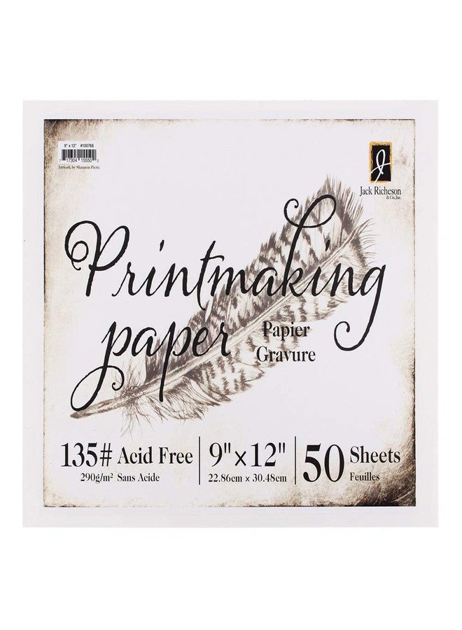 Jack Richeson Richeson Printmaking Paper, 135# 9x12 inches, 50 Sheets (100768)
