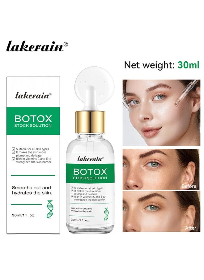 lakerain Botox Stock Solution - Facial Serum Smooth Out and Hydrates Skin Botox Stock Anti Aging Face Serum Reduce Skin Fine Lines Wrinkles Makes Skin Plump and Delicate Botox Anti Aging Serum 30ml  - Image 1