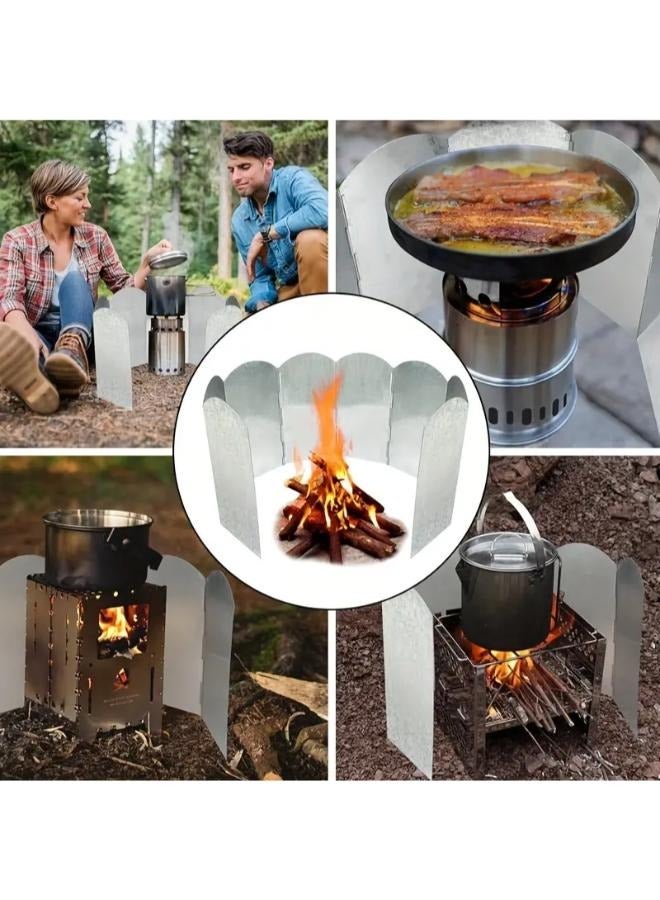 Stainless Steel Folding Camping Stove Windstopper with Tote Bag Suitable For Outdoor Camping and Outdoor Activities - Image 4