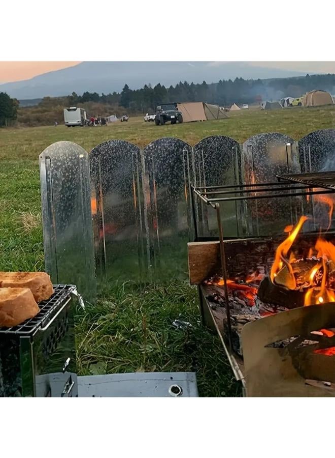 Stainless Steel Folding Camping Stove Windstopper with Tote Bag Suitable For Outdoor Camping and Outdoor Activities - Image 5