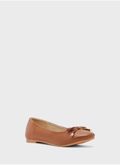 Ginger Classic Round Toe Bow Ballerina  - Image 2