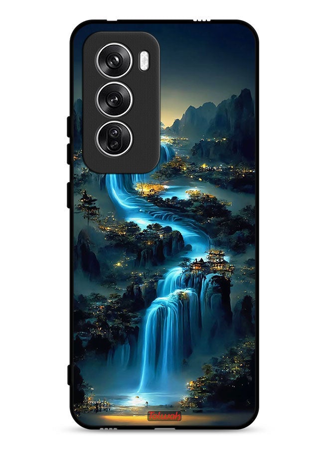 Tolwak Oppo Reno12 5G Protective Case Cover Waterfall Art - Image 1