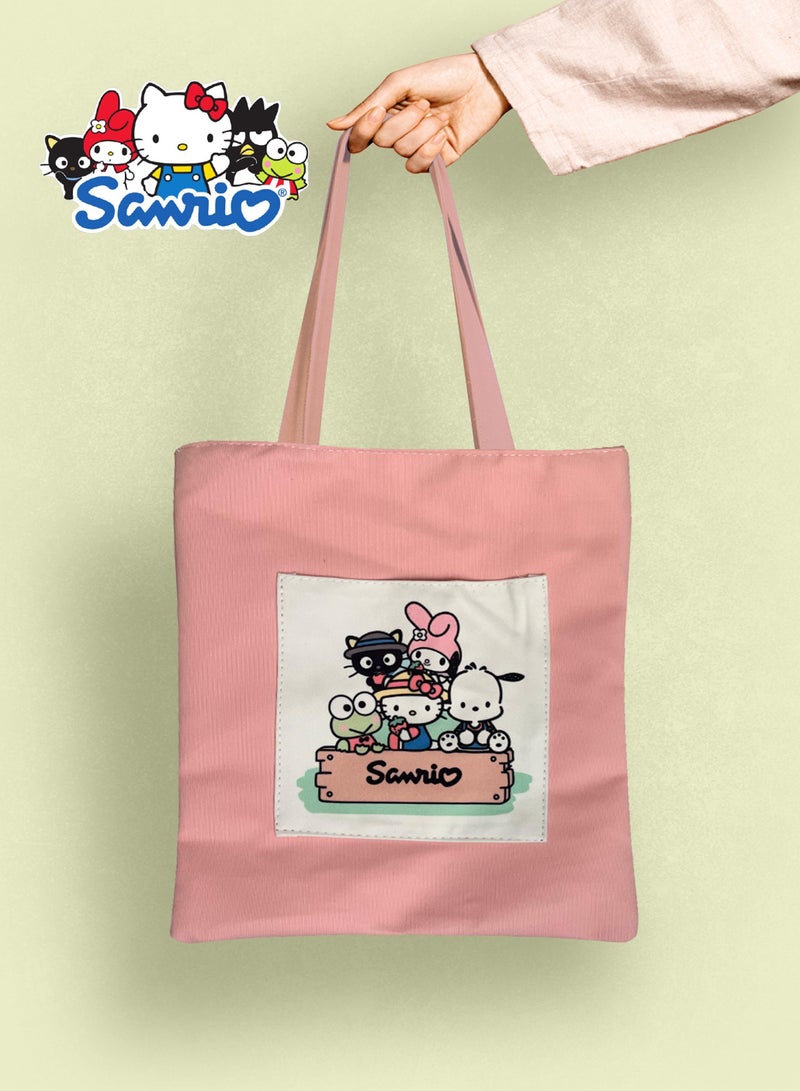 Saniro My Melody Character Tote Bag for Adults and Kids Washable for Everyday Use Pink 38cm Length 33cm Width