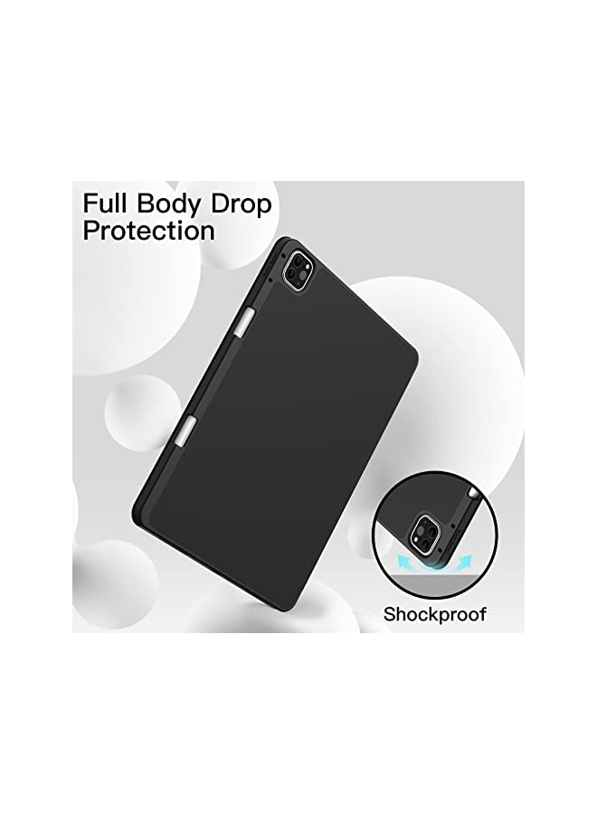 Jetech Case for iPad Pro 12.9-Inch (2020/2018 Model, 4th/3rd Generation) with Pencil Holder, Support 2nd Pencil Charging, Slim Tablet Cover with Soft TPU Back, Auto Wake/Sleep (Black) - Image 3