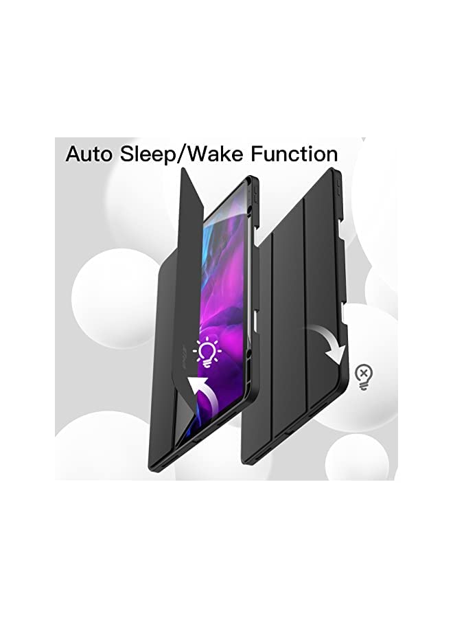 Jetech Case for iPad Pro 12.9-Inch (2020/2018 Model, 4th/3rd Generation) with Pencil Holder, Support 2nd Pencil Charging, Slim Tablet Cover with Soft TPU Back, Auto Wake/Sleep (Black) - Image 5