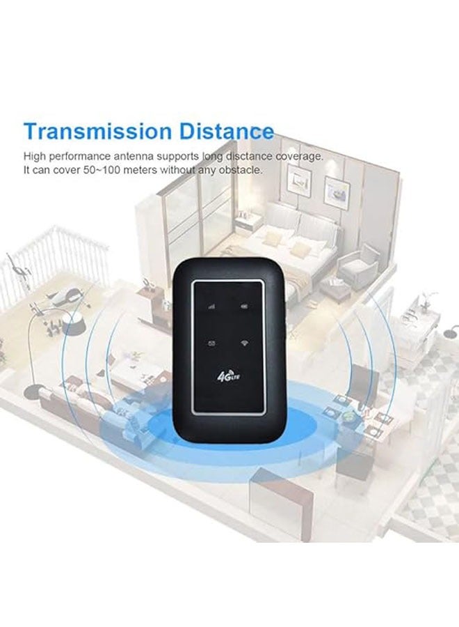 general 4G LTE wireless dongle with support for all 4G/5G SIM networks | Plug and play 4G data card with 150Mbps and 2100mAh rechargeable battery WiFi hotspot - Image 3
