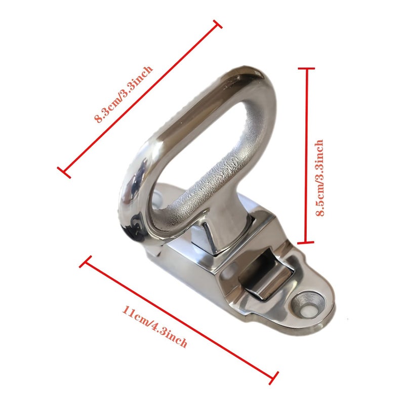 Heavy Duty 316 Stainless Steel Folding Step Non Slip Safety Grab Handle Black for Boat RV Truck Camper - Image 4