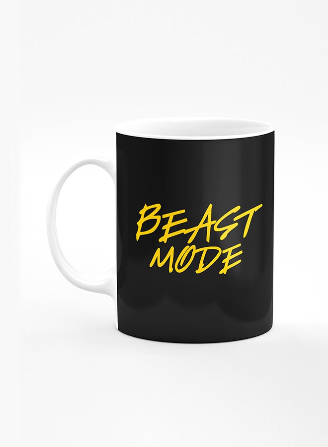 Stylizedd Designer Printed Coffee Mug with Heavy Duty Handle 11oz Ceramic Personalised Gift Mugs Cup [Microwave Safe & Dishwasher Proof] - Beast Mode - Image 1