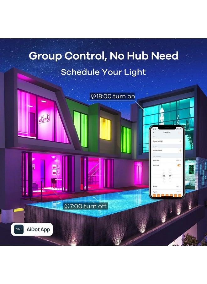Linkind Linkind Color Changing Smart WiFi Light Bulbs, Work with Alexa & Google Home, A19 E26 Dimmable RGBTW Bulbs, No Hub Needed, 800 Lumen, 2.4Ghz WiFi, 6 Pack  - Image 3