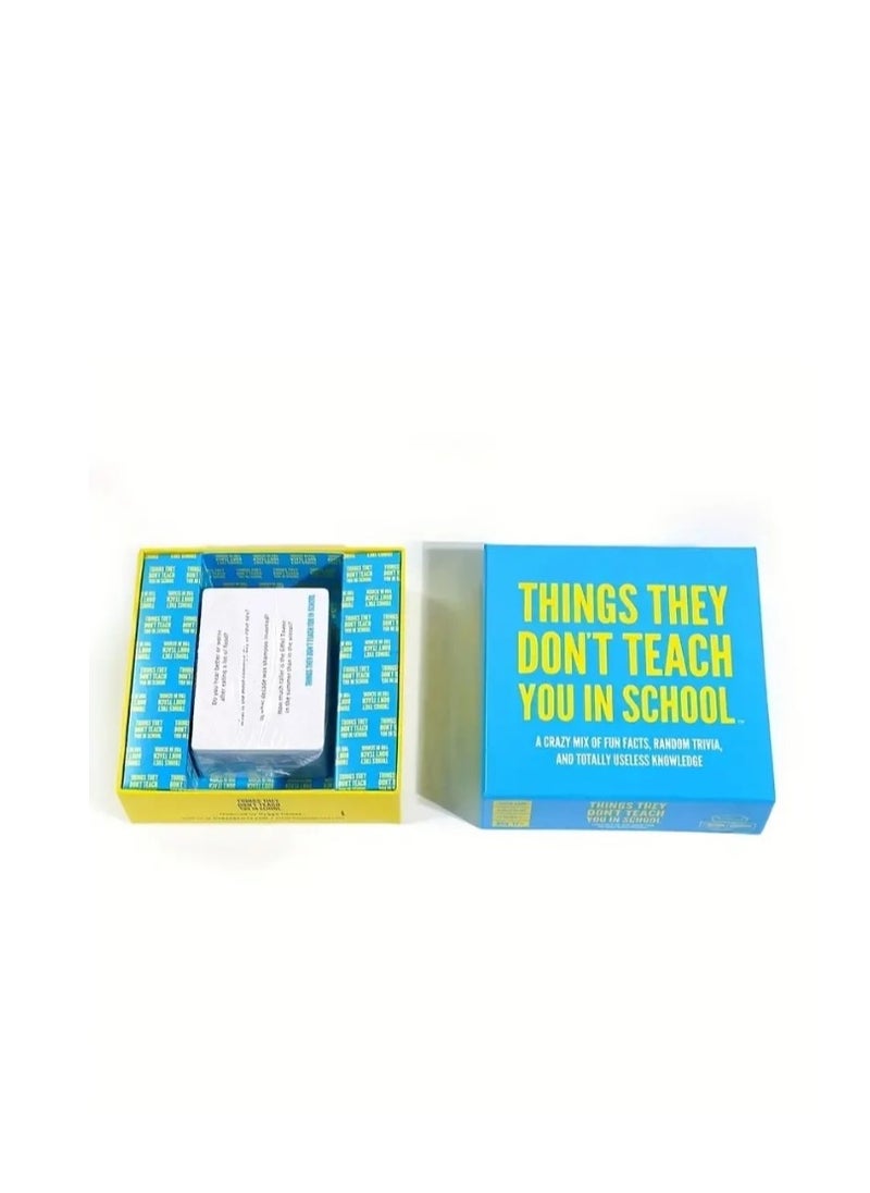 Generic - Hygge Games Things They Don'T Teach You In School Party Trivia Game Blue - Image 1