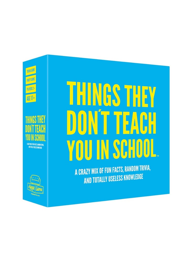 Generic - Hygge Games Things They Don'T Teach You In School Party Trivia Game Blue - Image 1