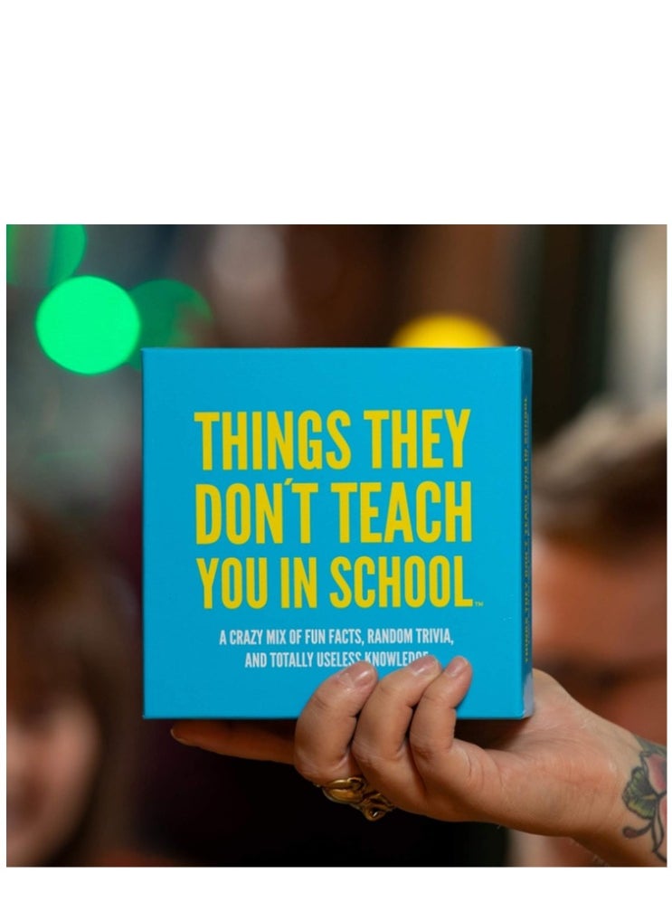 Generic - Hygge Games Things They Don'T Teach You In School Party Trivia Game Blue - Image 1