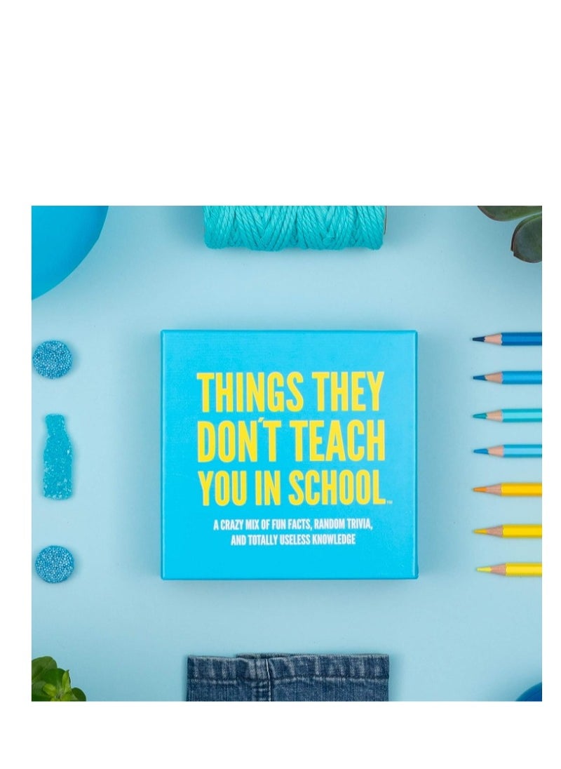 Generic - Hygge Games Things They Don'T Teach You In School Party Trivia Game Blue - Image 1