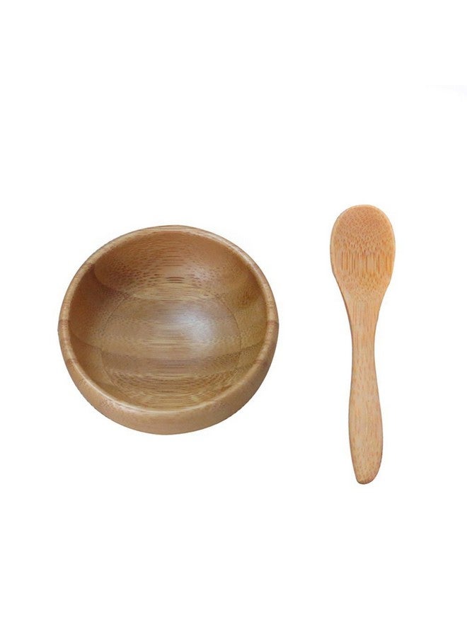 اس واي بي ال مجموعة واحدة من وعاء قناع العناية ببشرة الوجه الصغير اللطيف مع ملعقة صغيرة من مواد صديقة للبيئة، أداة خلط قناع الوجه للسيدات النساء، يمكنك صنعها بنفسك للمكياج في المنزل للاستخدام المنزلي، اللون طبيعي - Image 1