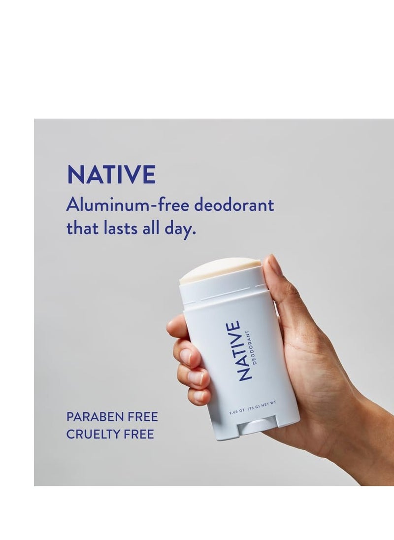 native Native Deodorant | Natural Deodorant for Men, Aluminum Free with Baking Soda, Probiotics, Coconut Oil and Shea Butter | Charcoal  - Image 2