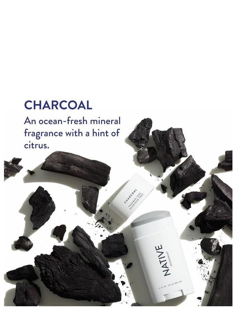 native Native Deodorant | Natural Deodorant for Men, Aluminum Free with Baking Soda, Probiotics, Coconut Oil and Shea Butter | Charcoal  - Image 4