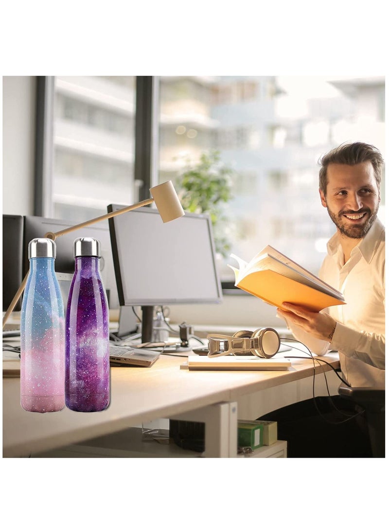 Stainless Steel Water Bottle - Double Wall Vacuum Insulated Container Purple
