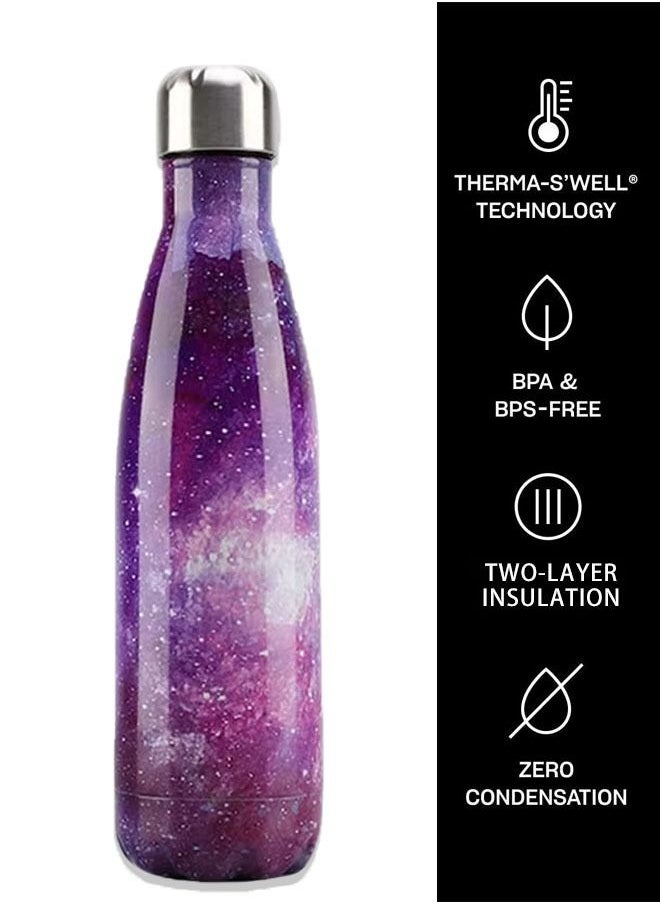 Stainless Steel Water Bottle - Double Wall Vacuum Insulated Container Purple