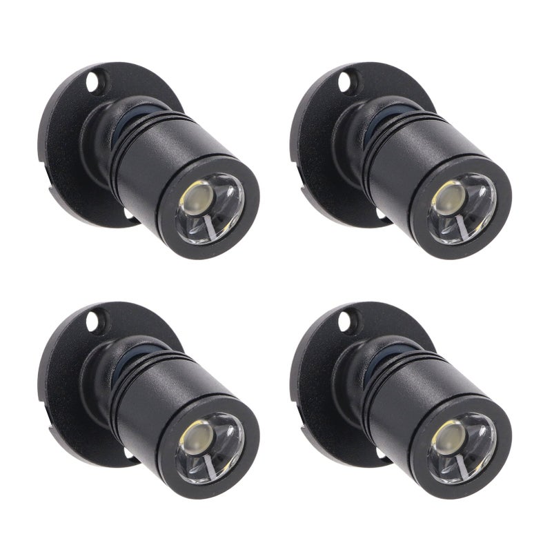 4pcs LED Display Spot Lights 5V Dimmable USB Mini Spotlight for Jewelry Showcase Porch Entryway Black Natural Light - Image 4