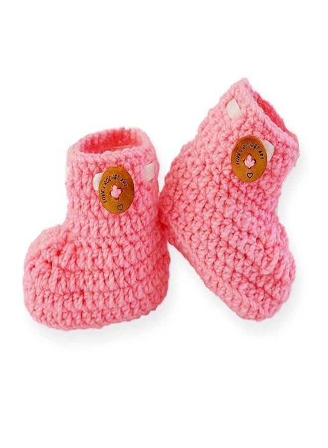 Dharmnirdosh Baby Boys & Baby Girls Woolen Socks comfortable Durable, Ankle Woolen Socks Booties (IN, Age, 6 Months, 12 Months, 2, Maroon & Pink) - Image 4