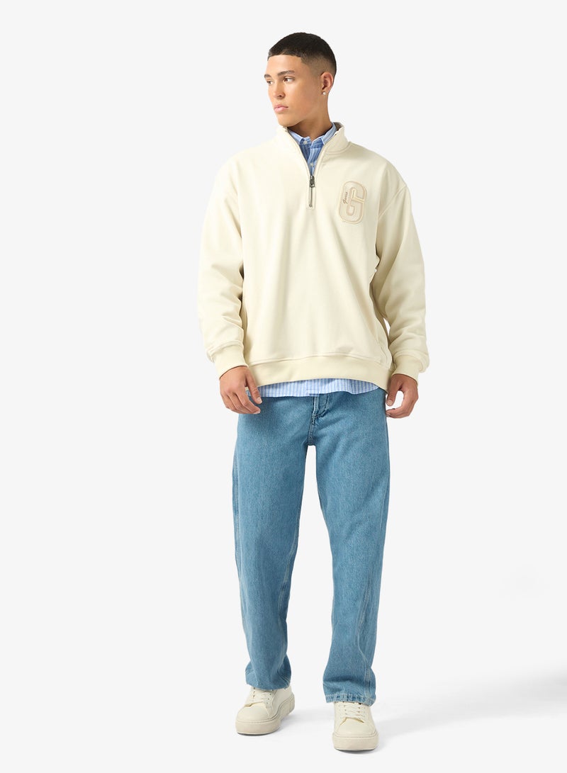 GUESS Harris Twill Mock Neck Sweatshirt - Image 4