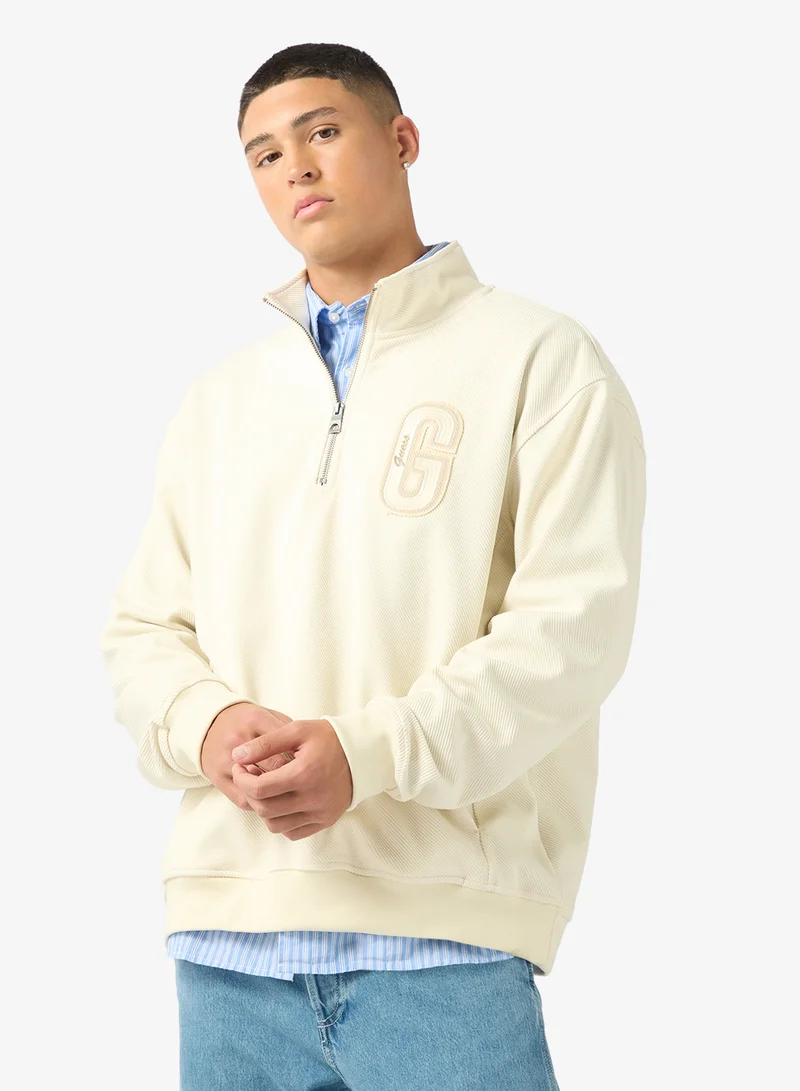 GUESS Harris Twill Mock Neck Sweatshirt