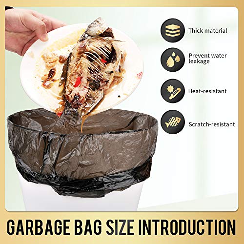 SWIHELP Handle Trash Bags 4 Gallon 100 Counts Small Garbage Bags for Office,Kitchen,Bedroom Waste Bin, Rubbish,Trash Can Liner - Image 4