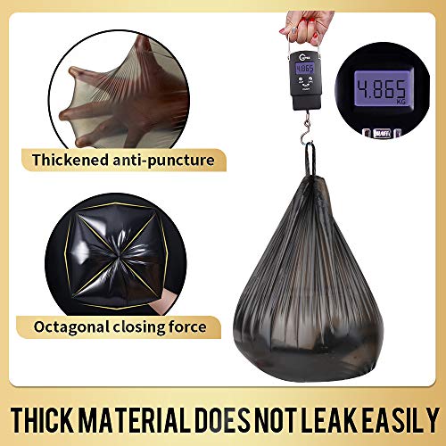 SWIHELP Handle Trash Bags 4 Gallon 100 Counts Small Garbage Bags for Office,Kitchen,Bedroom Waste Bin, Rubbish,Trash Can Liner - Image 3