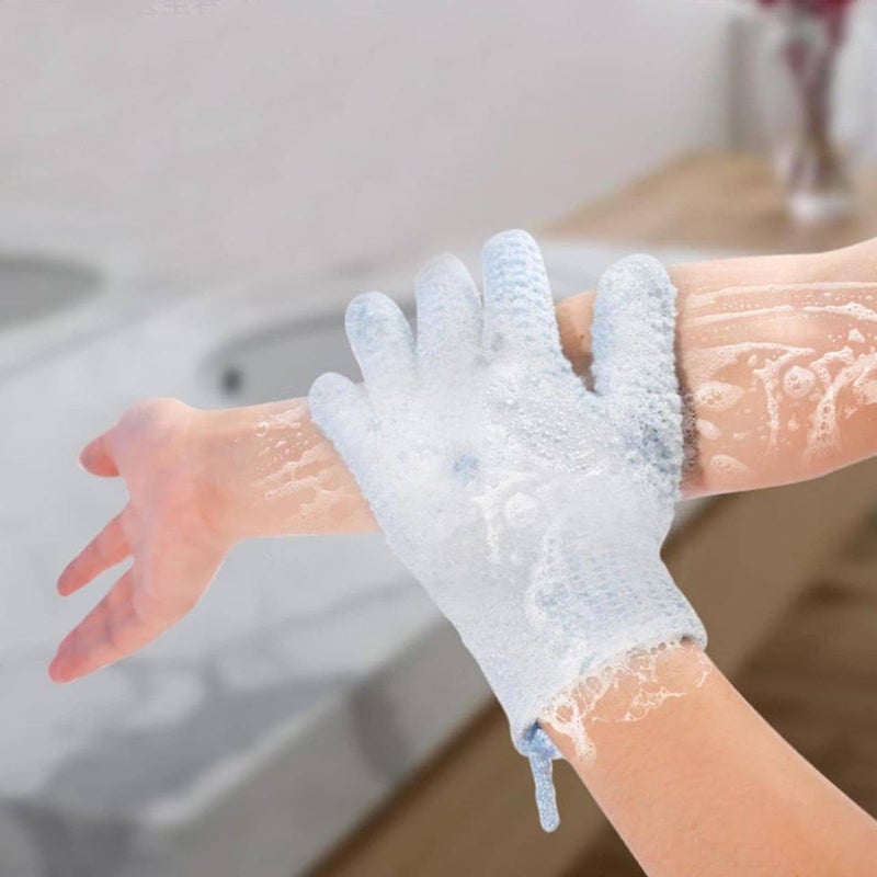 SHUBHPETAL SHUBHPETAL Exfoliating Bath Shower Gloves for Men Women 1 PCS for Shower Spa Massage and Body Scrubs Dead Skin Cell Remover with Attached Hanging Loop - Image 3