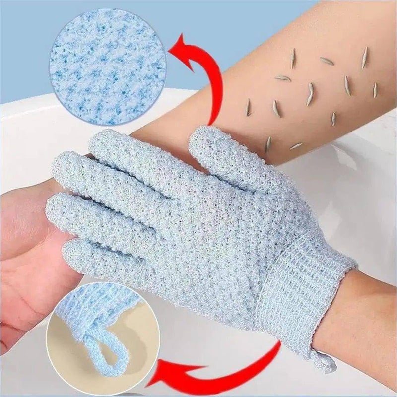 SHUBHPETAL SHUBHPETAL Exfoliating Bath Shower Gloves for Men Women 1 PCS for Shower Spa Massage and Body Scrubs Dead Skin Cell Remover with Attached Hanging Loop - Image 2