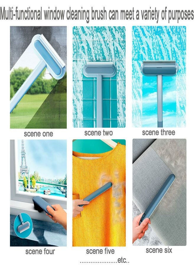 1 Piece Home Double Side Glass Cleaning Brush Window Wiper Squeegee Scrubber Multicolour - Image 2