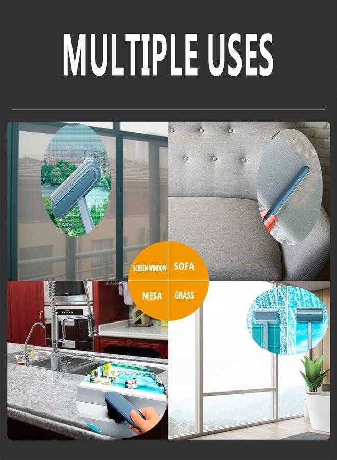 1 Piece Home Double Side Glass Cleaning Brush Window Wiper Squeegee Scrubber Multicolour - Image 3