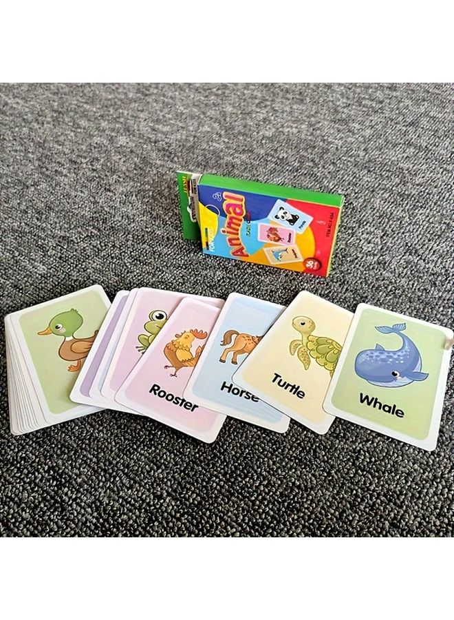 1pc Animal Flash Cards Early Learning Gift For Kids Age 3 6 - Image 4