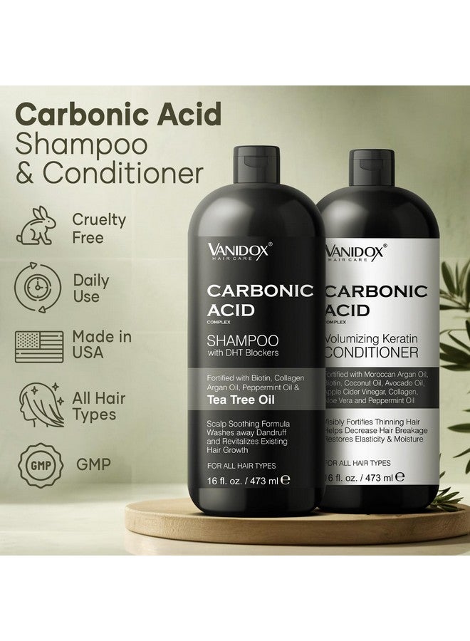 VANIDOX Carbonic Acid Shampoo and Conditioner for Men and Women, Deep Moisturizing Conditioner, Thickens, Softens, & Smooths Set for Hair Growth and Repair, Made in USA - 16 Fl Oz Each - Image 2