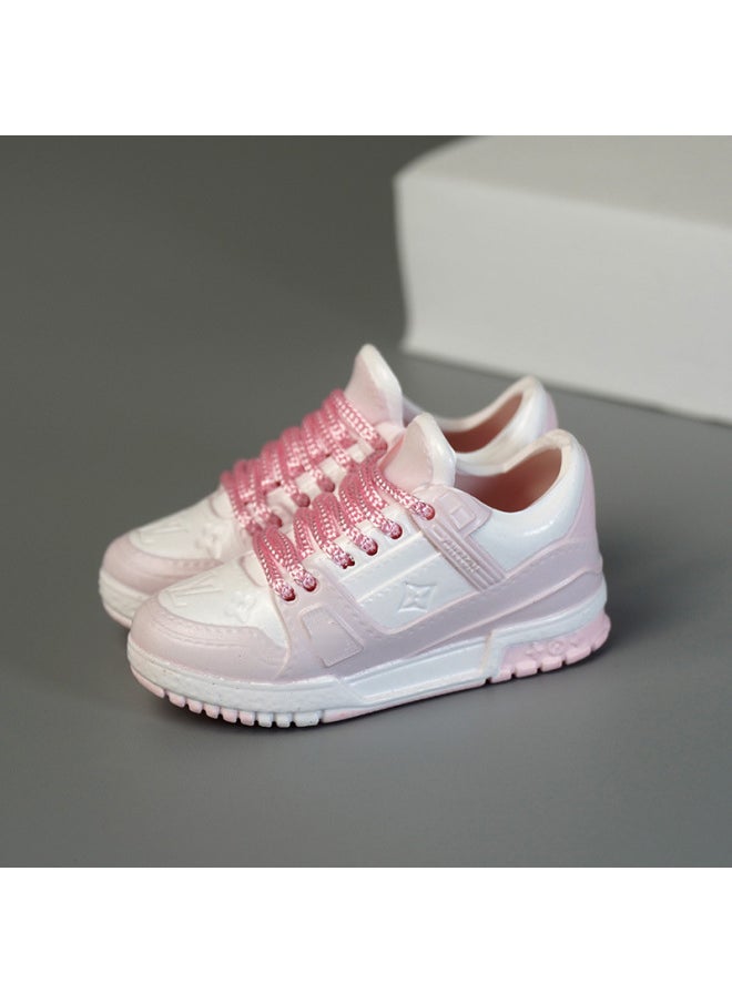 Labubu Labubu Doll Clothes 17cm Shoes Model 5cm Vinyl Toy Hand-made AJ Blind Box DIY High Luxury Series-Color:L.t Pink  - Image 1